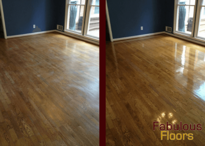 before and after wood floor refinishing houston